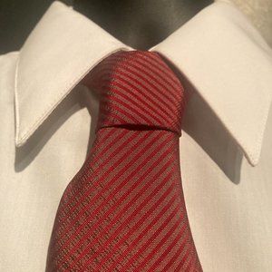 Thomas Pink Silk Tie Necktie France Red Stripes